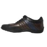 Roma Leather Sneaker Black-Brown