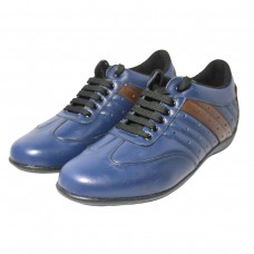 Roma Leather Sneaker Blue-Brown