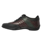 Roma Leather Sneaker Black-Maroon
